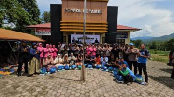 Polres Aceh Tenggara Hadirkan Harapan di Tengah Banjir, 365 Paket Bantuan Disalurkan untuk Warga Ketambe dan Salim Pinim