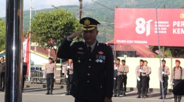 Semangat Kemerdekaan, Wakapolres Aceh Tenggara Pimpin Upacara HUT RI ke-81 di Mapolres
